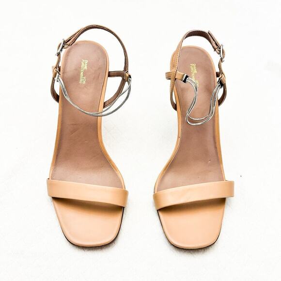 DVF Diane Von Furstenberg Frankie Stiletto Heel Sandal Nude Rose Size 8.5 - Picture 1 of 6